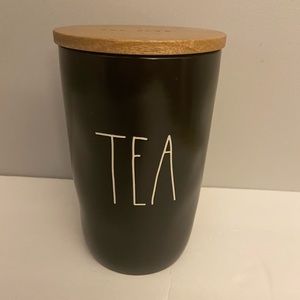 Rae Dunn Black Tea Canister